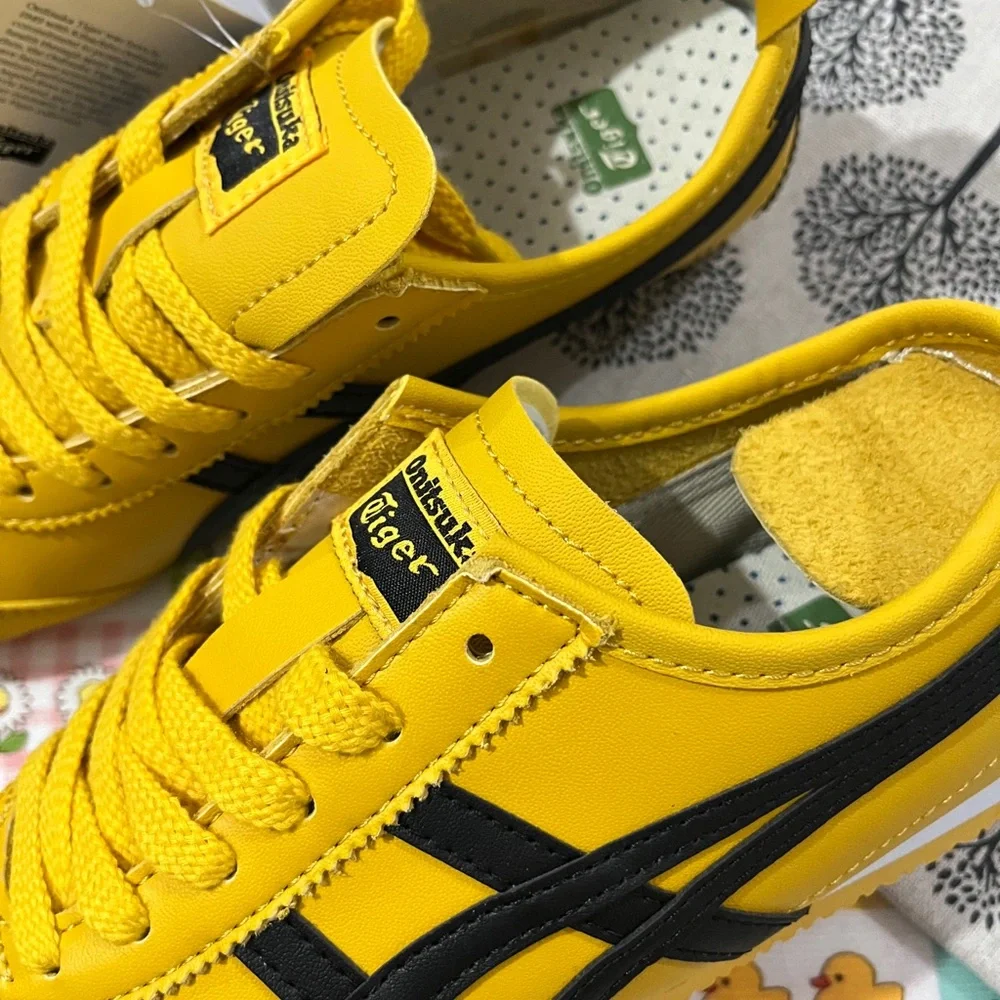 Onitsuka Tiger Yellow and Black Women's Sneakers